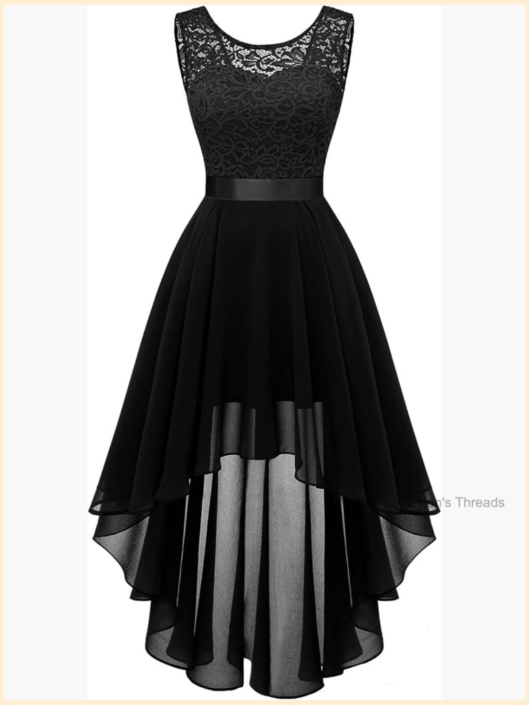 Sequin Formal Cocktail Prom Party Dress With Lace High-Low